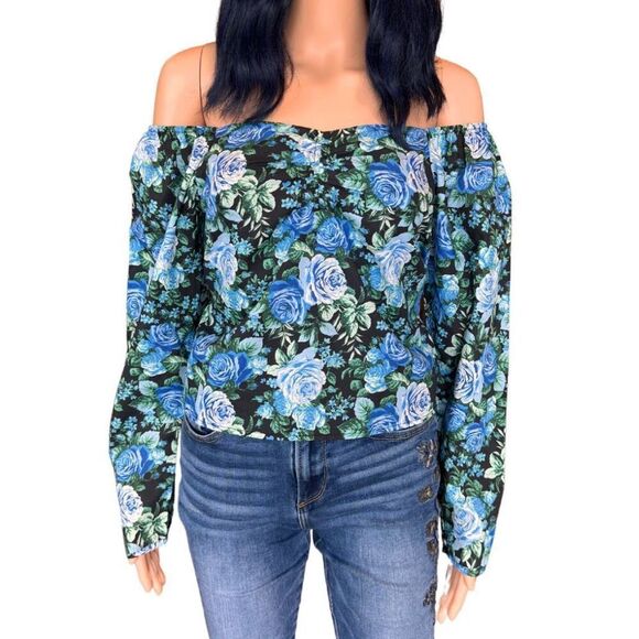 NWT WAYF Roses Off the Shoulder Floral Top - Picture 2 of 6